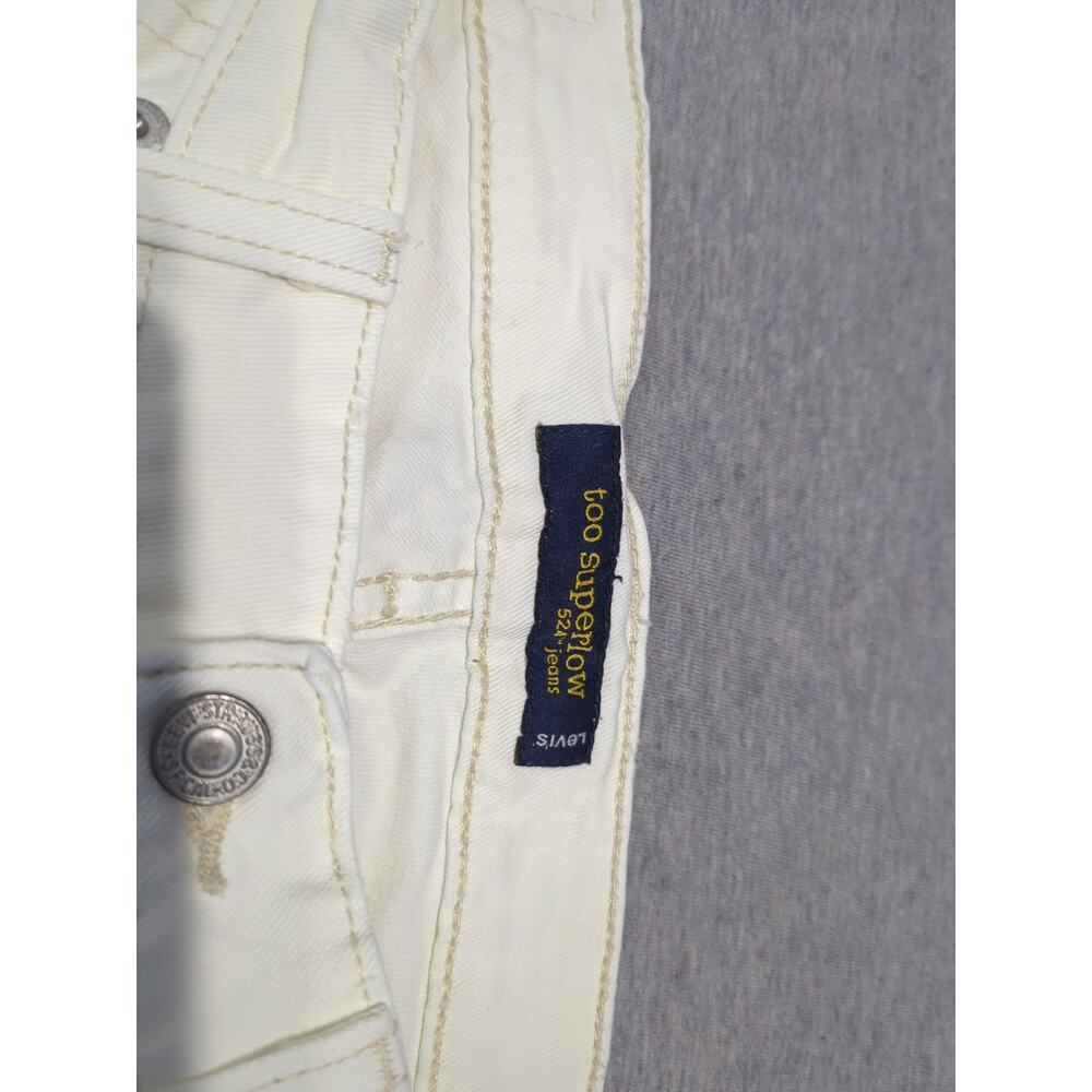 Levi's 524 Too Superlow White Skinny Leg Jeans Size 9 (30x30) - Picture 4 of 8